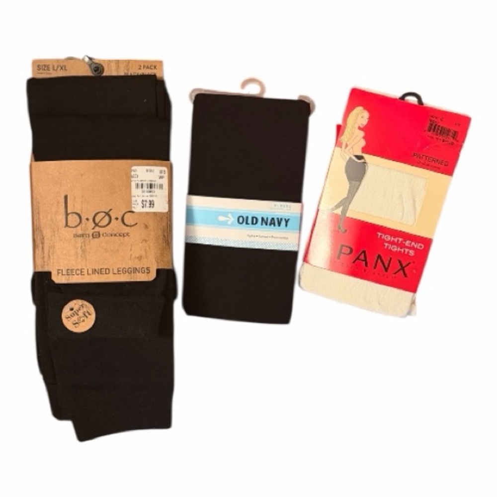 Leggings & Tights Bundle Lot of 4 SPANX Old Navy b.ø.c Size M–L L–XL New